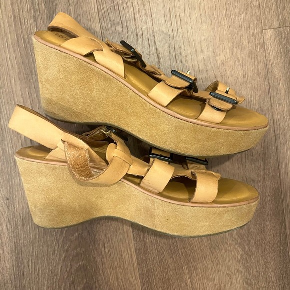 Kork-Ease Mustard Buckle Sandals - Picture 6 of 7